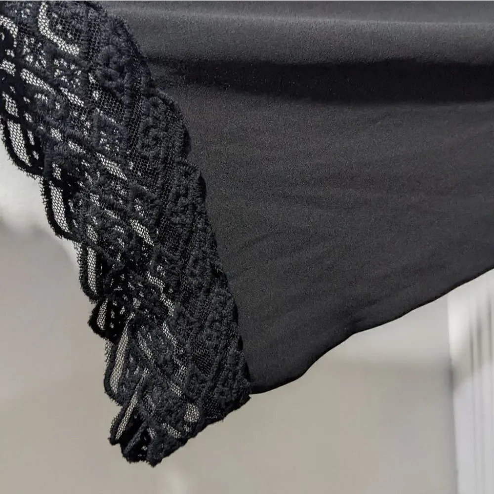 Astr the Label | Lace Trim Shift Dress in Black - Picture 8 of 12